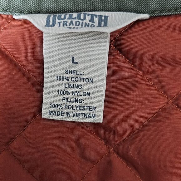 Duluth Trading Co Women's Can-Do Canvas Work Cotton Olive Barn Vest - Picture 2 of 11